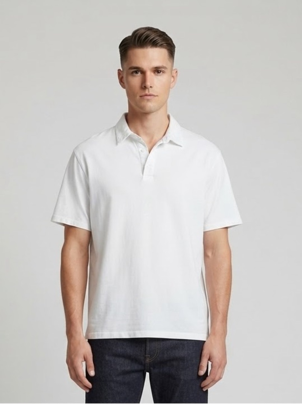 Vince Men's White Polo Shirt